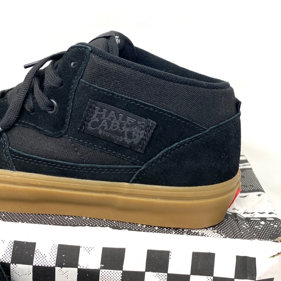 VANS Skate Half Cab Shoes Mid Top For Women Suede Sneakers Black Gum VN0A5FCDB9M - Picture 5 of 11